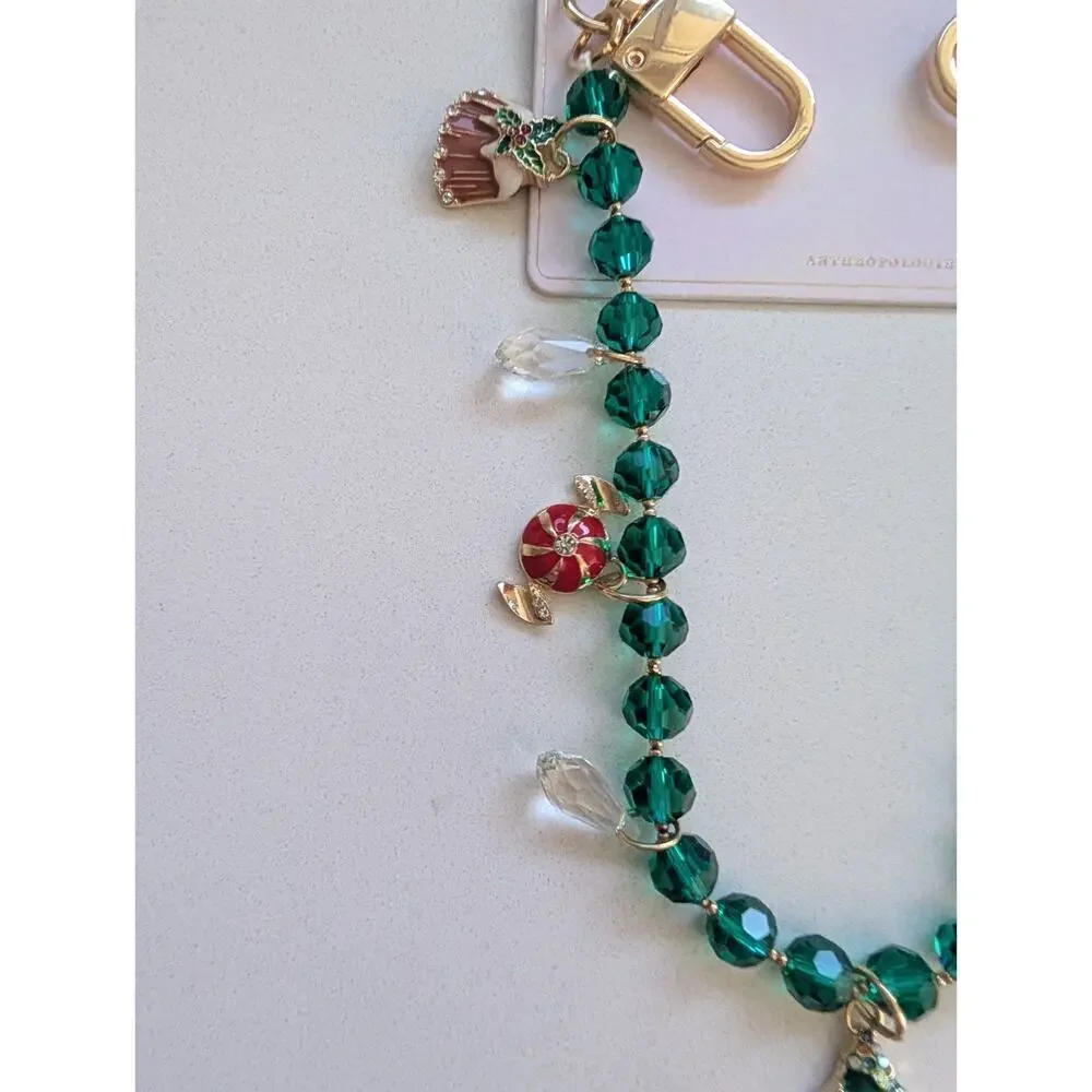 NWT Anthropologie Icon Pearl Bag Charm Green
